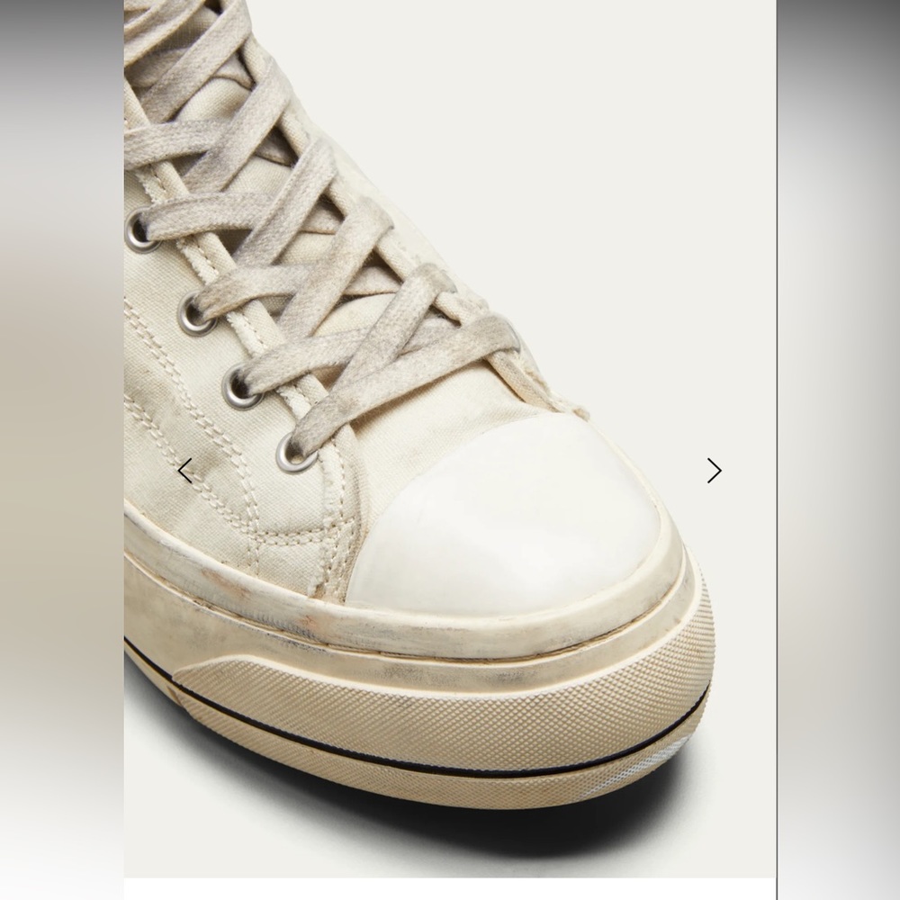 R13 Off-White High-Top Platform Sneakers - Picture 4 of 11